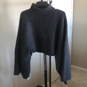 Crop top turtle neck sweater
